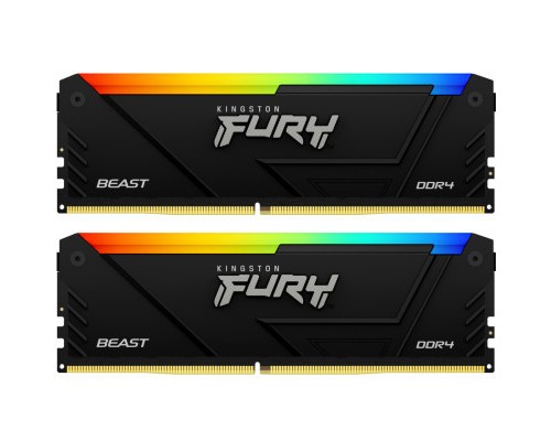 Модуль пам'яті для комп'ютера DDR4 16GB (2x8GB) 3733 MHz Beast RGB Kingston Fury (ex.HyperX) (KF437C19BB2AK2/16)