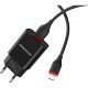 Зарядний пристрій BOROFONE BA20A Sharp charger set(Lightning) Black (BA20ALB)