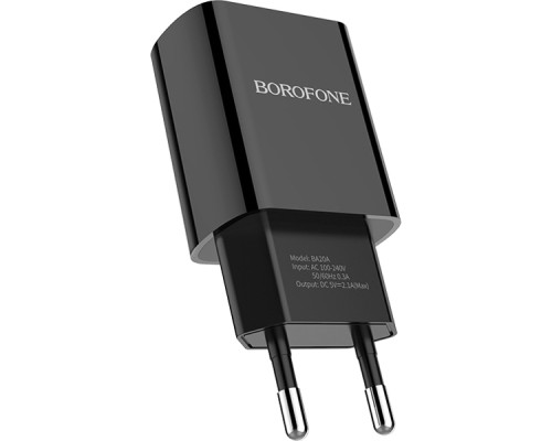Зарядний пристрій BOROFONE BA20A Sharp charger set(Lightning) Black (BA20ALB)