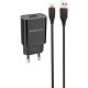 Зарядний пристрій BOROFONE BA20A Sharp charger set(Lightning) Black (BA20ALB)