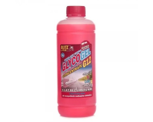 Антифриз BioLine Poland Glycogel G12 ready-mix -37°C чер, 1л (175524)