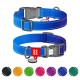 Нашийник для тварин WAUDOG Nylon Mono з QR паспортом, пластиковий фастекс XL синій (521612)