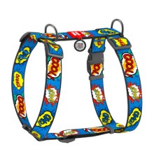 Шлея для собак WAUDOG Nylon анатомічна H-подібна з QR-паспортом 