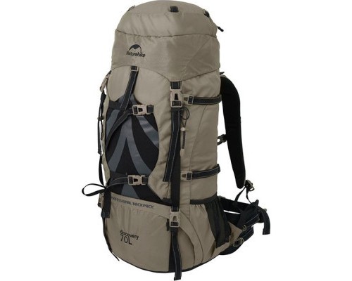 Рюкзак туристичний Naturehike NH70B070-B 70 л + 5 л світло-коричневий (6975641887461)