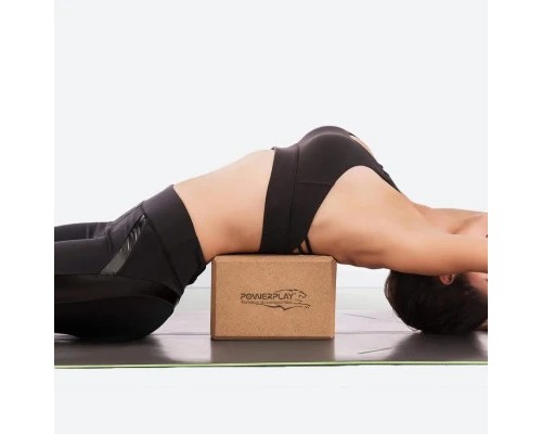 Блок для йоги PowerPlay з пробкового дерева Cork Yoga Block (PP_4006_Cork)