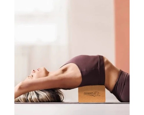 Блок для йоги PowerPlay з пробкового дерева Cork Yoga Block (PP_4006_Cork)