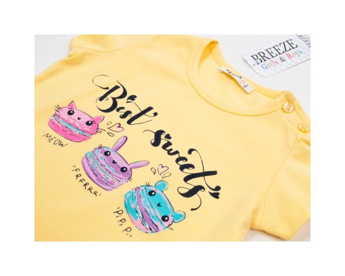 Набір дитячого одягу Breeze футболка і капрі (17087-92G-yellow)