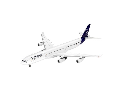 Збірна модель Revell Літак Airbus A340-300 Lufthansa рівень 4 масштаб 1:144 (RVL-03803)