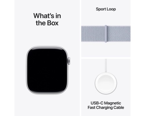 Смарт-годинник Apple Watch Series 10 GPS 46mm Silver Aluminium Case with Blue Cloud Sport Loop (MWWN3QH/A)