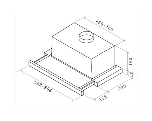 Витяжка кухонна Elica TT14 PLUS BL/A/60