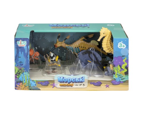 Фігурка Kids Team Морські мешканці: два морські котики, риба-лисиця, риба-клоун, риба-хірург (Q9899-P26_1)