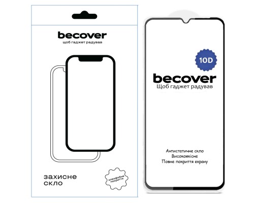 Скло захисне BeCover Xiaomi Redmi 14C 4G / Poco C75 10D Black (712720)