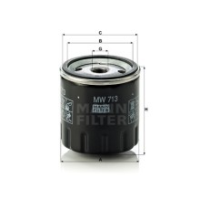 Фільтр масляний Mann MW713