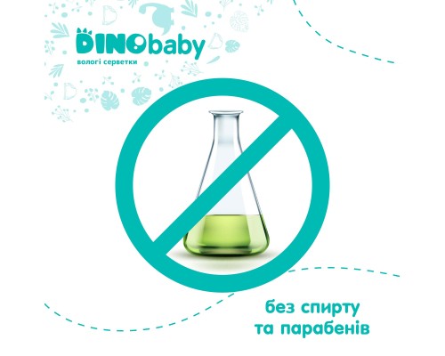 Дитячі вологі серветки Dino Baby 3 упаковки по 110 шт (2000998939984)
