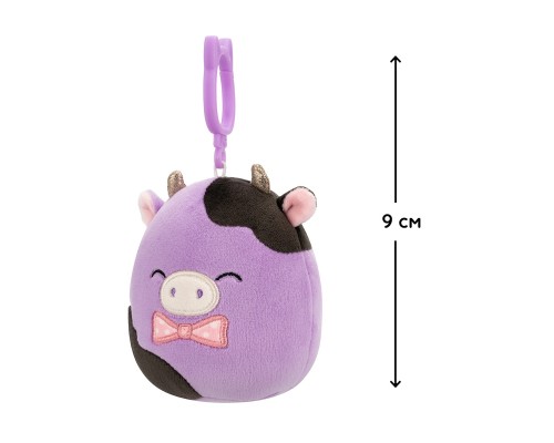 Брелок Squishmallows на кліпсі – Корівка Олексі 9 см (SQCP00463)
