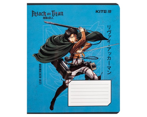 Зошит Kite Attack on Titan, 12 аркушів, лінія (AT24-234)