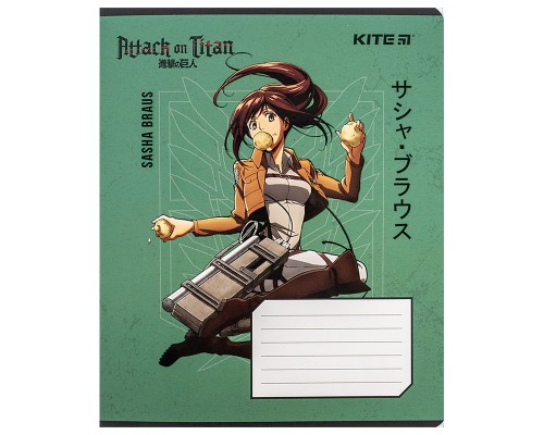 Зошит Kite Attack on Titan, 12 аркушів, лінія (AT24-234)