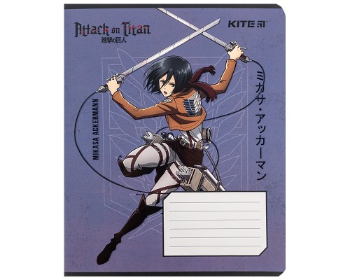 Зошит Kite Attack on Titan, 12 аркушів, лінія (AT24-234)