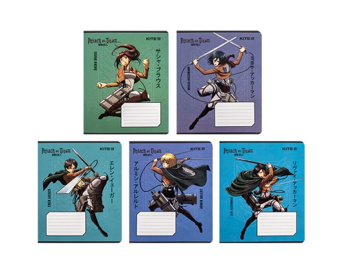 Зошит Kite Attack on Titan, 12 аркушів, лінія (AT24-234)