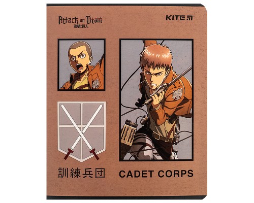 Зошит Kite Attack on Titan, 24 аркуші, лінія (AT24-239)