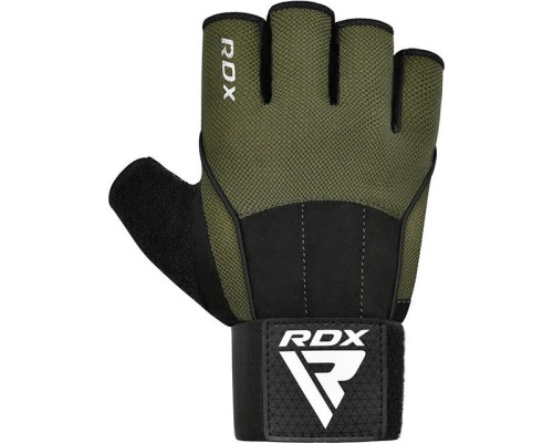 Рукавички для фітнесу RDX W3 with EVA Padding Army Green S (WGS-W3AG-S+)