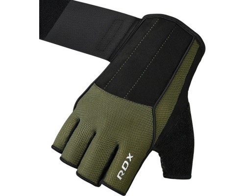 Рукавички для фітнесу RDX W3 with EVA Padding Army Green S (WGS-W3AG-S+)