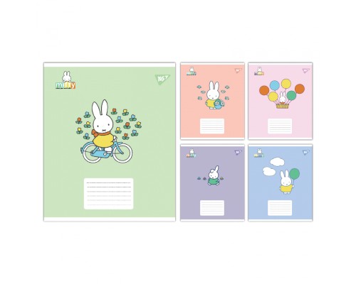 Зошит Yes Miffy Playfull А5 12 аркушів коса лінія (767633)