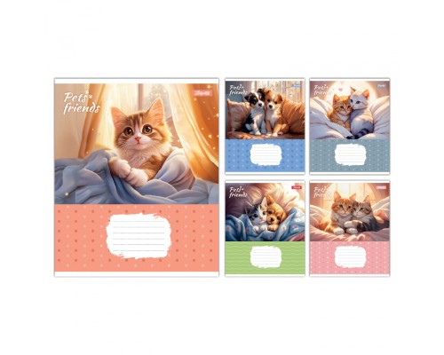 Зошит 1 вересня Pets Frinds А5 12 аркушів клітинка (768066)