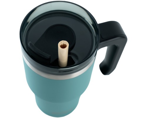 Термокружка Kite з ручкою 600 мл зелена (K24-1207-3)