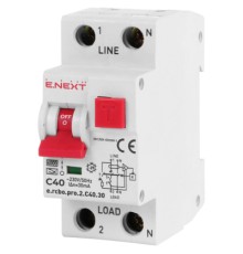 Диференціальний автоматичний вимикач E.NEXT 1-п.+N e.rcbo.pro. C 40А 30мА (p0720012)