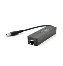 Концентратор Voltronic USB 3.0 to 3xUSB + Ethernet black (YT-3H3+1)