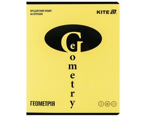 Зошит Kite предметний Bright 48 аркуші, клітинка, геометрія (K25-240-11)