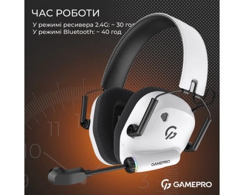 Навушники GamePro Genesis Mercury Pro 3-Mode White (HSW120W)