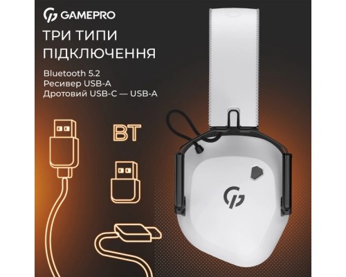 Навушники GamePro Genesis Mercury Pro 3-Mode White (HSW120W)