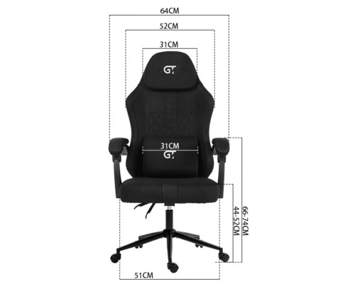 Крісло ігрове GT Racer X-2326 Black/Red (X-2326 Fabric Black/Red)