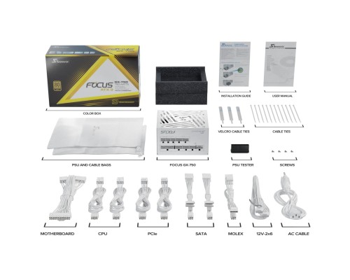 Блок живлення Seasonic 750W FOCUSGX-750-ATX31-WHT (FOCUS-GX-750-ATX31-WHITE)
