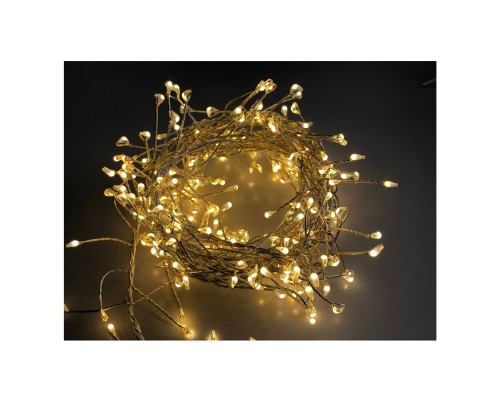 Гірлянда Chomik Кластер 150 LED 1,5м, теплий білий, 3АА (5900779901803)