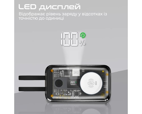 Батарея універсальна Promate 10000mAh PD/35W, iWatch charging (mavrix.black)