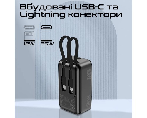 Батарея універсальна Promate 10000mAh PD/35W, iWatch charging (mavrix.black)