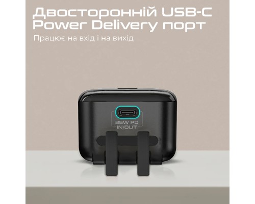Батарея універсальна Promate 10000mAh PD/35W, iWatch charging (mavrix.black)