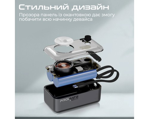 Батарея універсальна Promate 10000mAh PD/35W, iWatch charging (mavrix.black)
