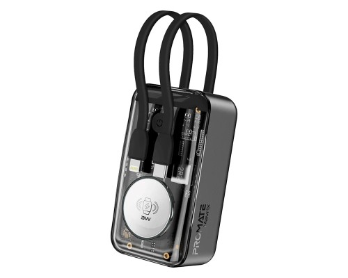 Батарея універсальна Promate 10000mAh PD/35W, iWatch charging (mavrix.black)