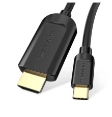Кабель мультимедійний Type-C to HDMI Cable 1.5M Black VENTION (CGUBG)