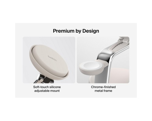 Зарядний пристрій Belkin UltraCharge Pro Wireless 3-in-1 25W sand (WIZ040KQSD)