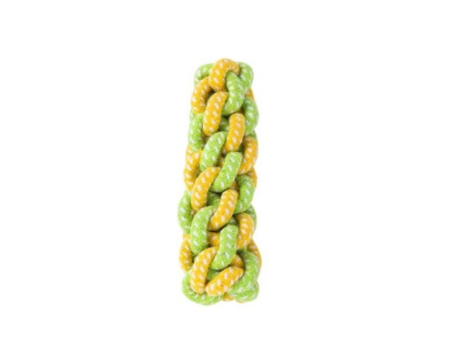 Іграшка для собак Voltronic Мотузка-апорт із вузлами форма кукурудзи 4х12 см зелено-синя (YT41105)