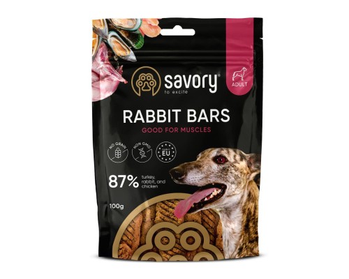 Ласощі для собак Savory Bars With Rabbit 100 г (4820261921113)