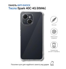 Чохол до мобільного телефона BeCover Anti-Shock Tecno Spark 40C 4G (KM4k) Clear (714706)
