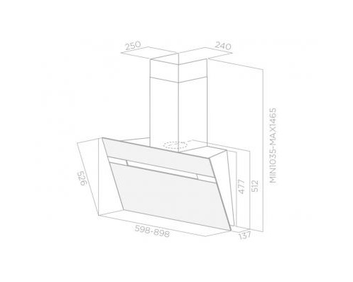 Витяжка кухонна Elica STRIPE WH/90/A/LX
