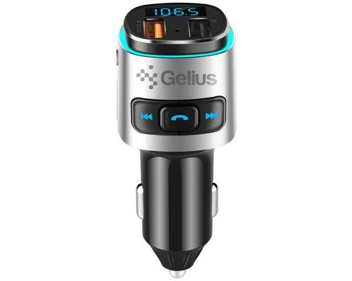 FM модулятор Gelius Pro RGB-QC GP-FMT040 Black/Silver (ProRGB-QCGP-FMT040Black/Silver)