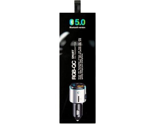 FM модулятор Gelius Pro RGB-QC GP-FMT040 Black/Silver (ProRGB-QCGP-FMT040Black/Silver)